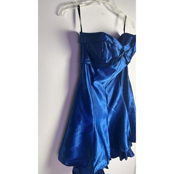 Vtg Jessica McClintock For Gunne Sax 90’s Blue Satin‎ Party Prom Dress Sz 11/Med - Picture 7 of 13